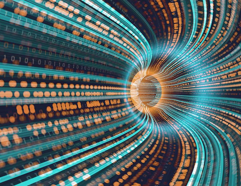 information-and-data-flow-digital-tunnel-carousel